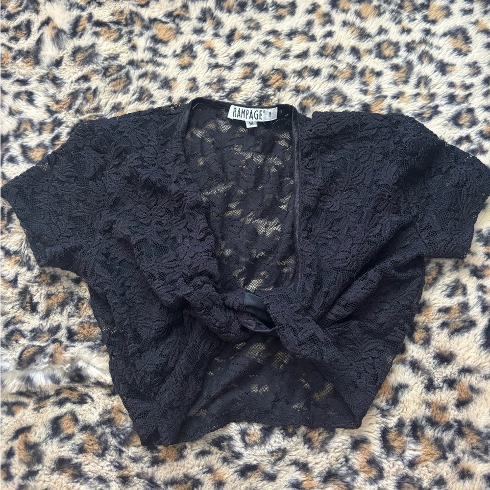 Rampage Black Lace top